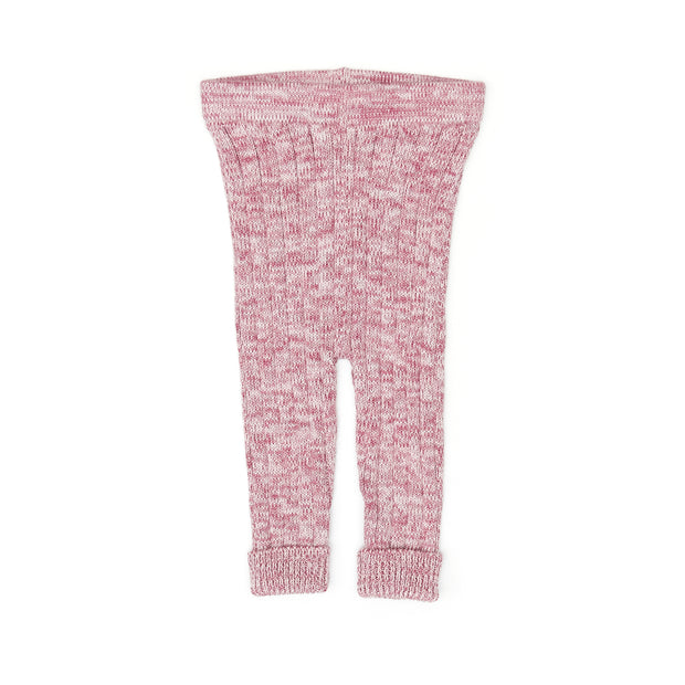 Knitted Leggins - Mauve marl - pima cotton