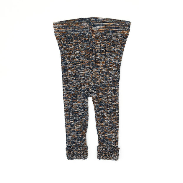 Knitted Leggins - Navy marl - pima cotton