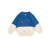 Federal Blue & Natural Set Tiny House Sweater + Leggins Pima Cotton
