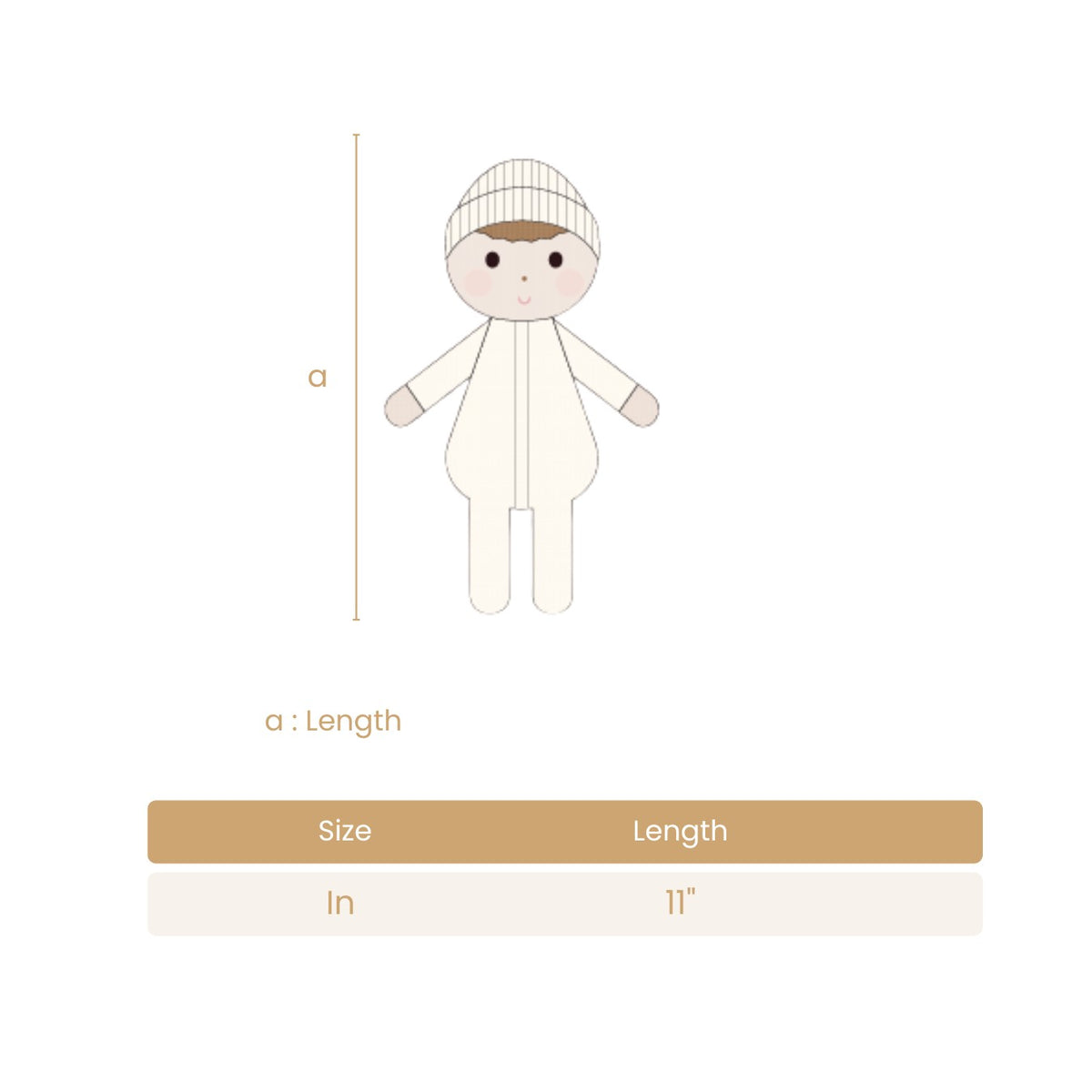 Baby Liam doll natural - 11"
