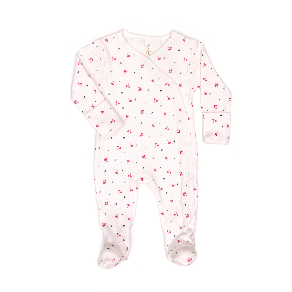 Milan footie Violet little cherries