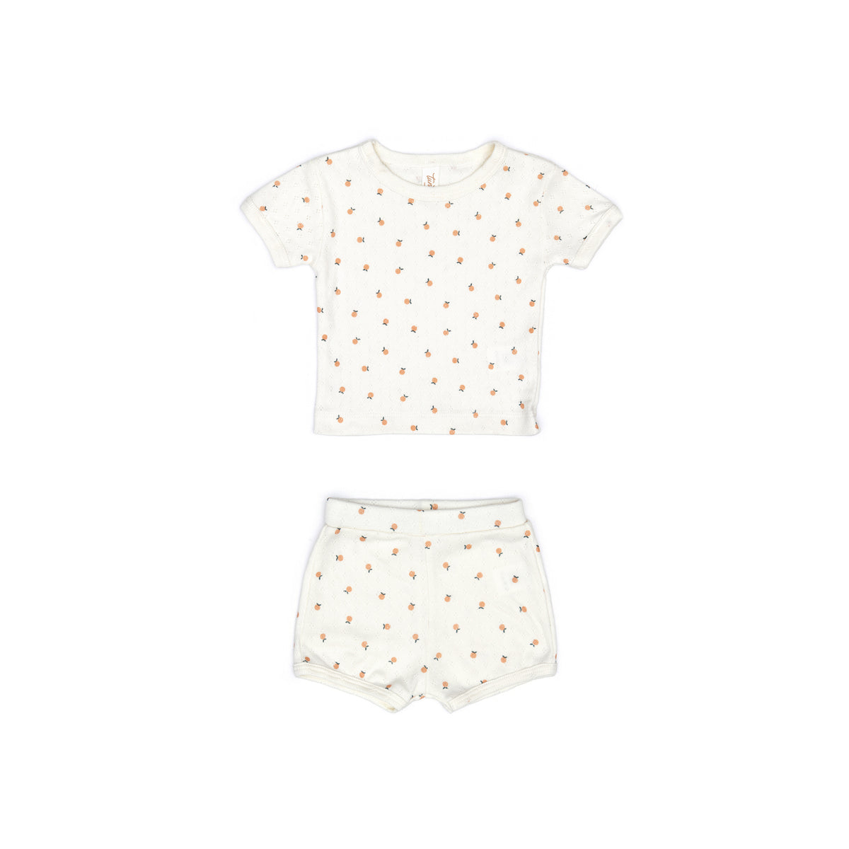 Pointelle Set Top + Short Natural little oranges