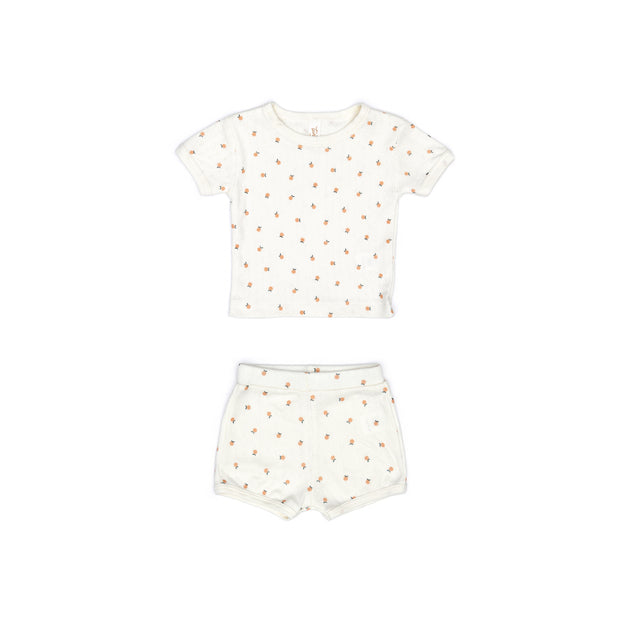 Pointelle Set Top + Short Natural little oranges