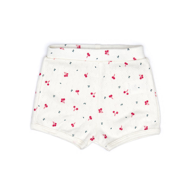 Pointelle Set Top + Short Natural little cherries