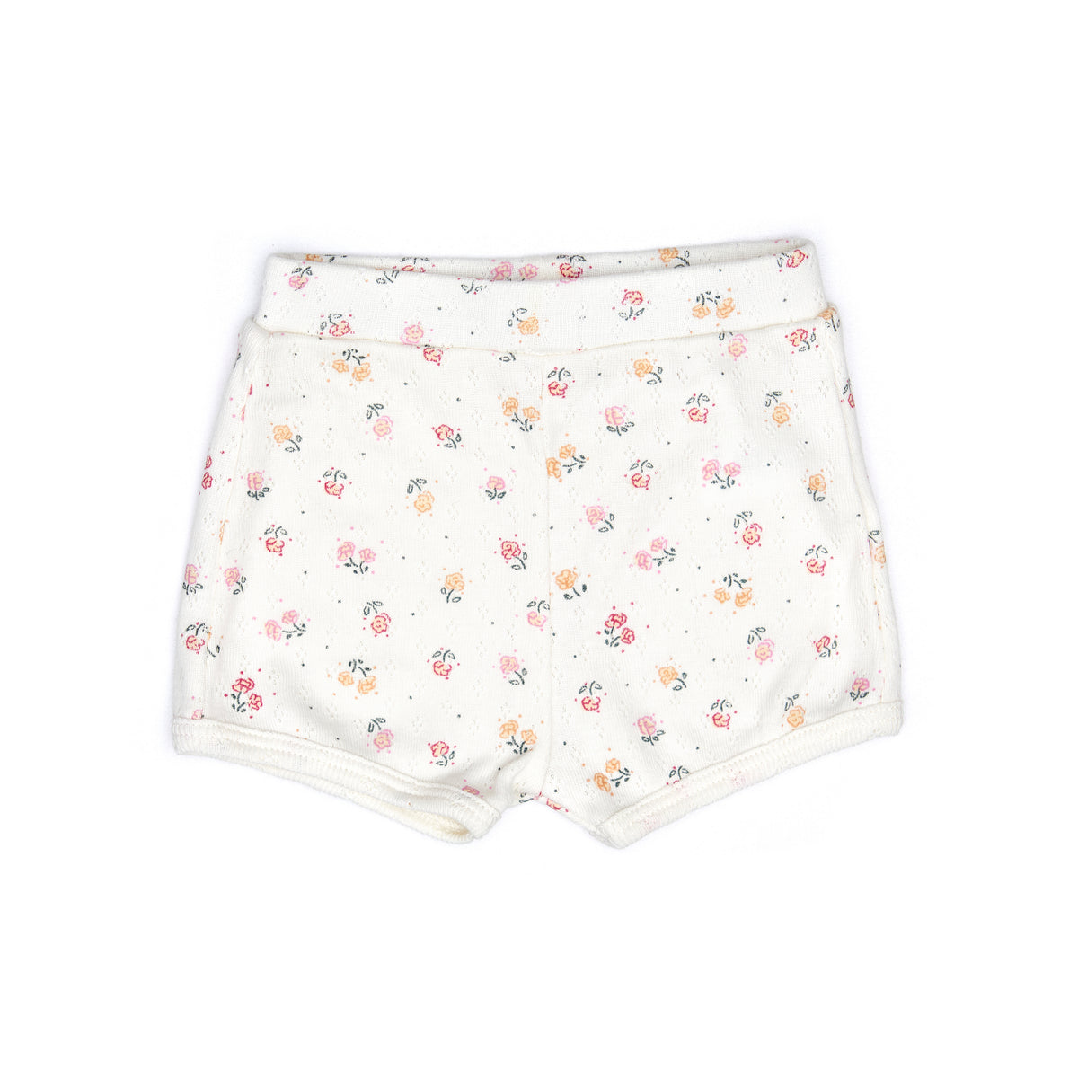 Pointelle Short  Natural flowers