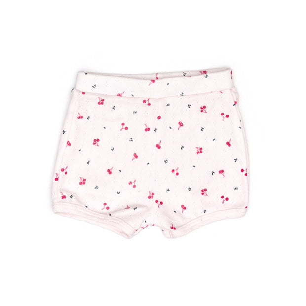 Pointelle Set Top + Short Violet little cherries