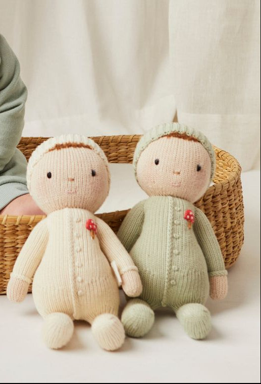 Baby Liam doll light green 11"