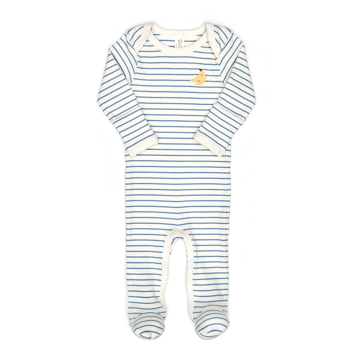 Blue heaven stripes Lap shoulder footie