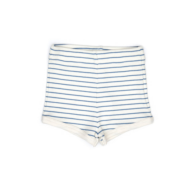 Ribbed Set Top + short Blue heaven stripes