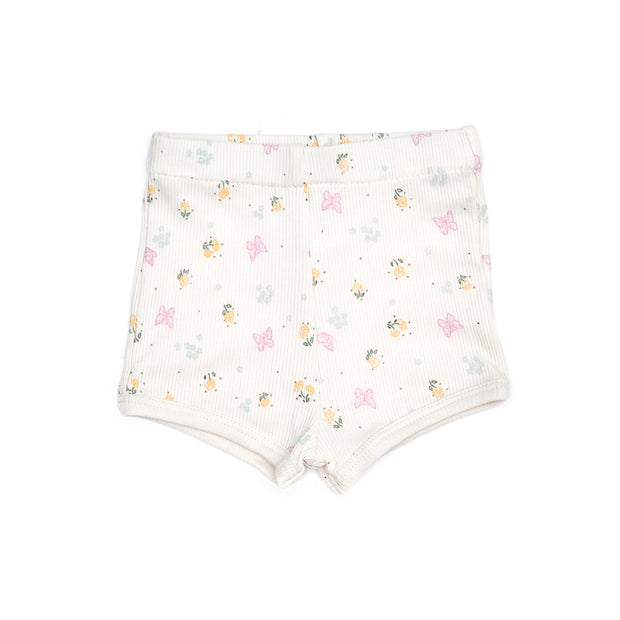 Lara Set Top + short Natural butterflies