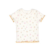 Lara Set Top + short Natural butterflies