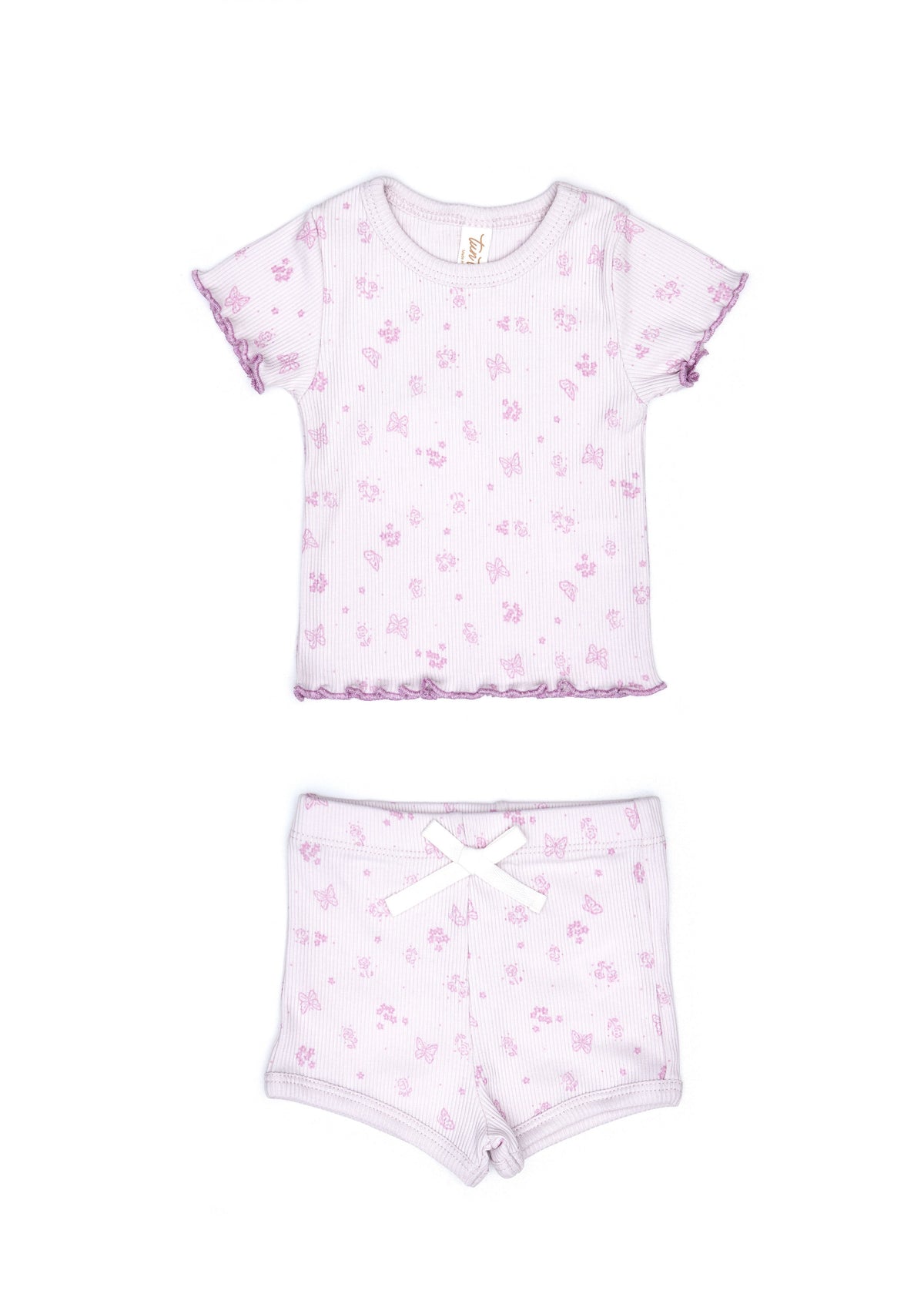 Lara Set Top + short Orchid ice butterflies