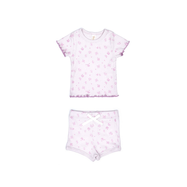 Lara Set Top + short Orchid ice butterflies