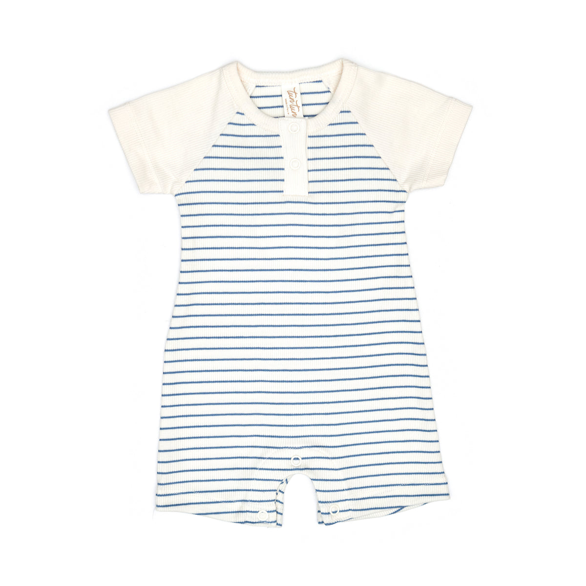 Short sleeve romper Blue heaven stripes