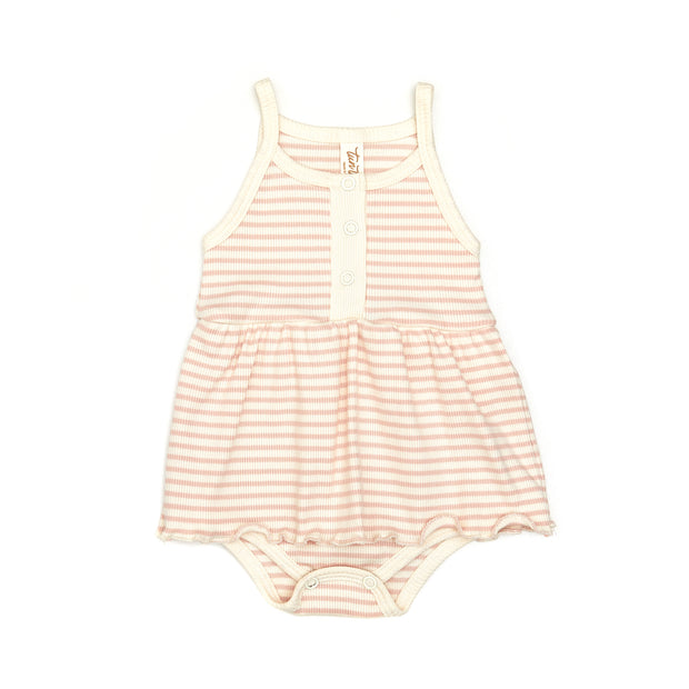 Mae Bodysuit Shell Pink Stripes