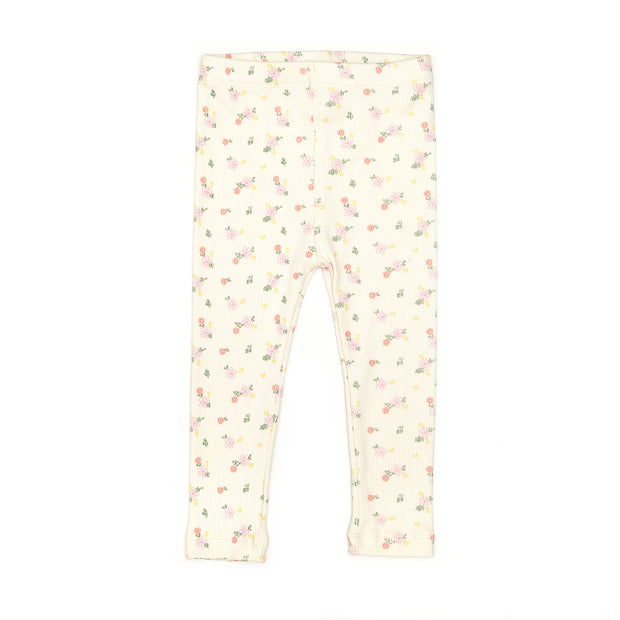 Ribbed Pant Natural Flower