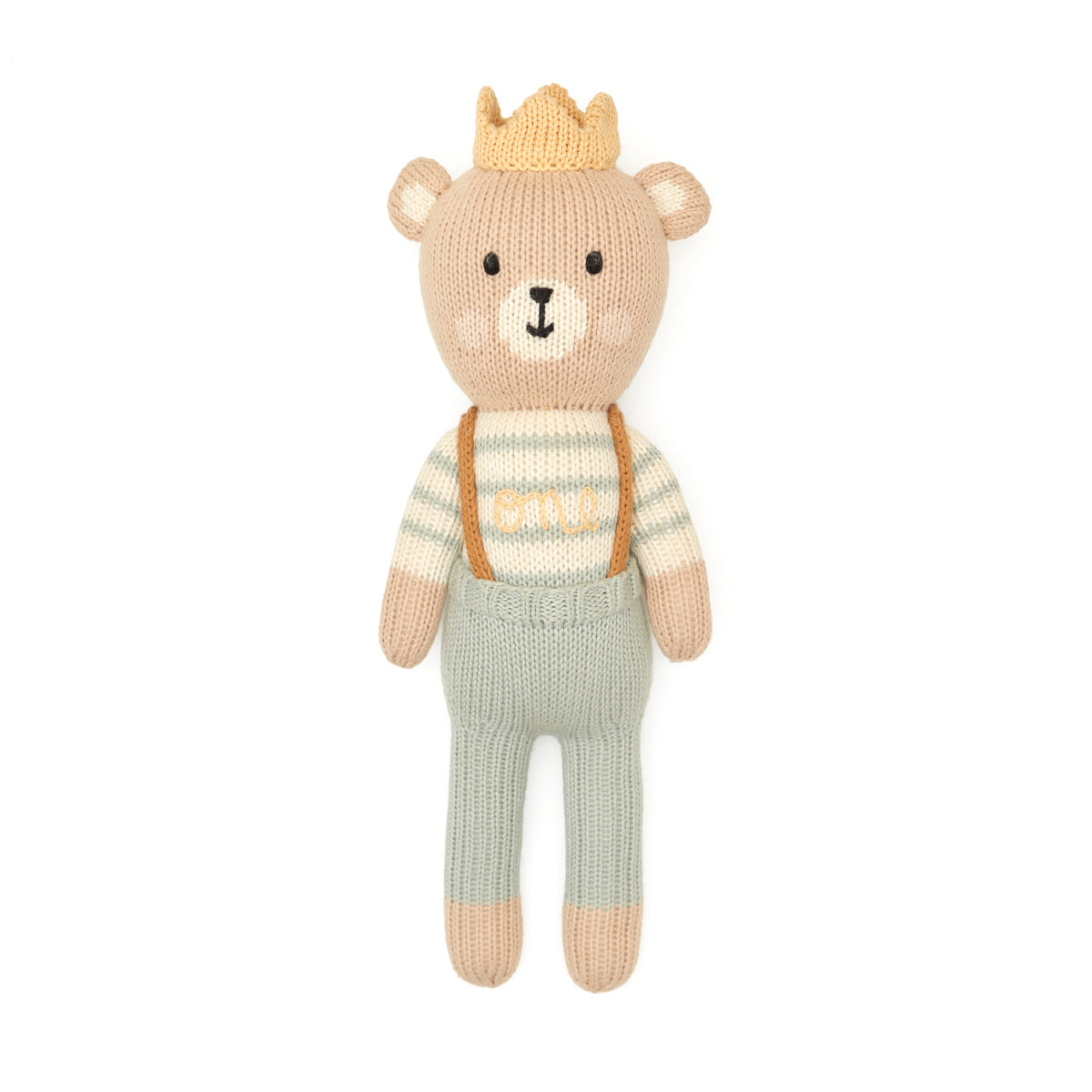 Arthur Bear W/ Crown  Smokey green 11"