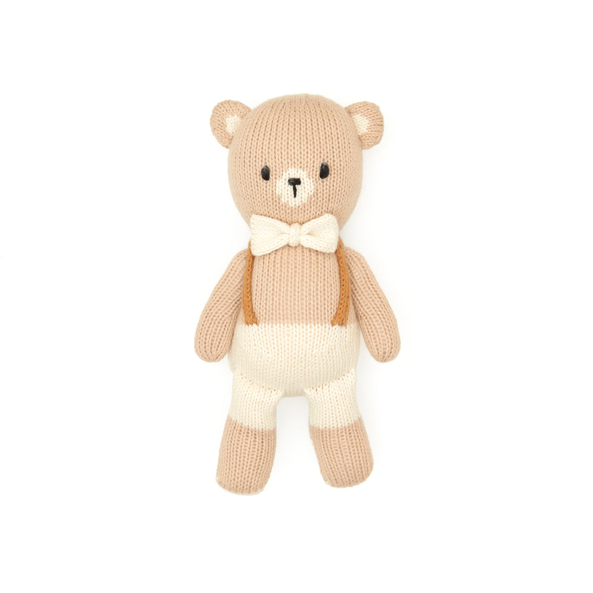 Baby Bear W/ Bow Tie Natural 8"