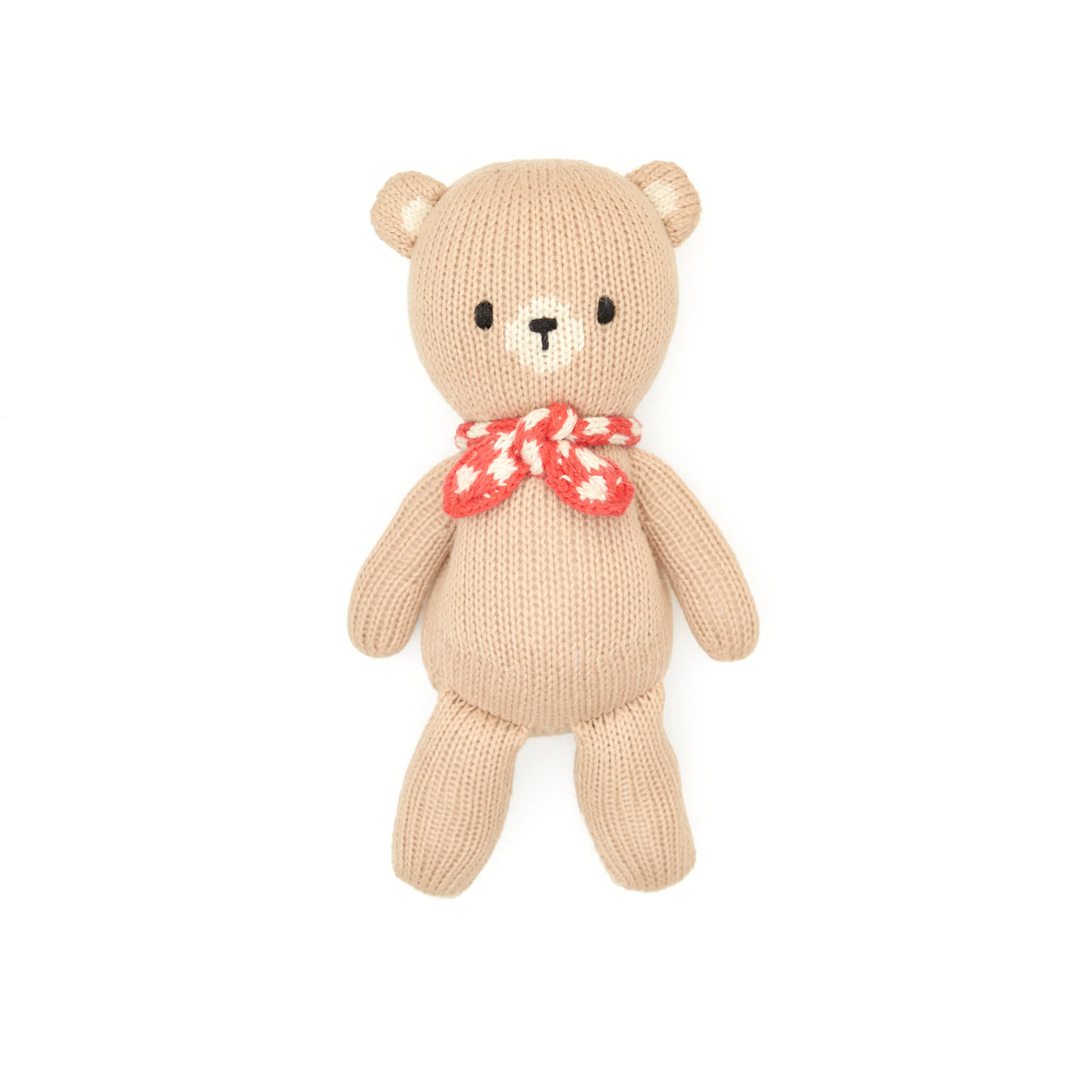 Baby Boy Farmer Bear Red & natural 8"