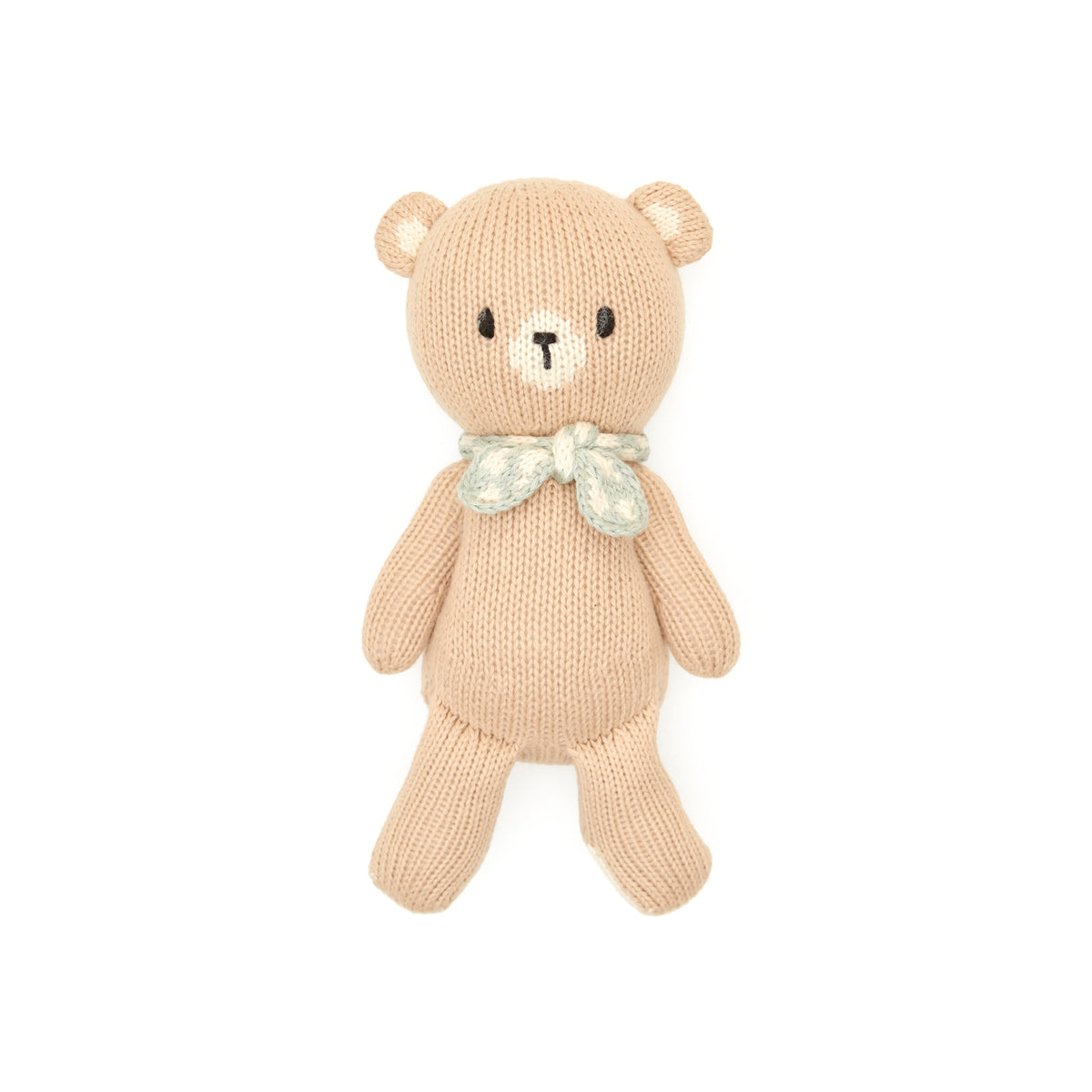 Baby Boy Farmer Bear Smokey green & natural 8"