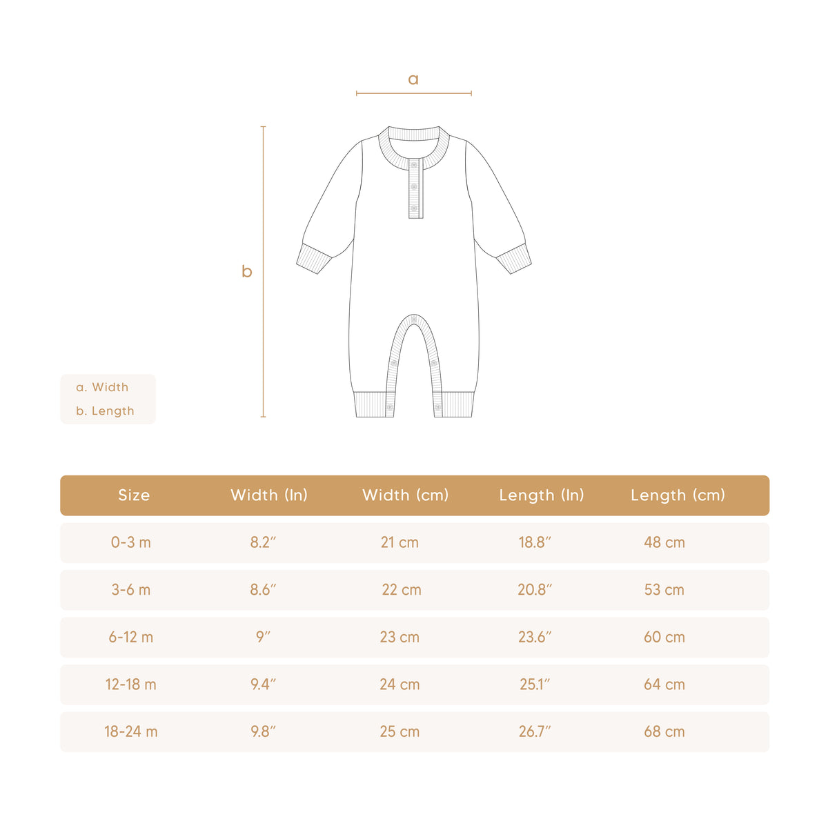 Reese romper Rose quartz & natural - pima cotton
