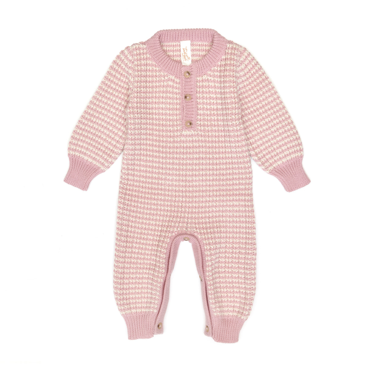 Reese romper Rose quartz & natural - pima cotton