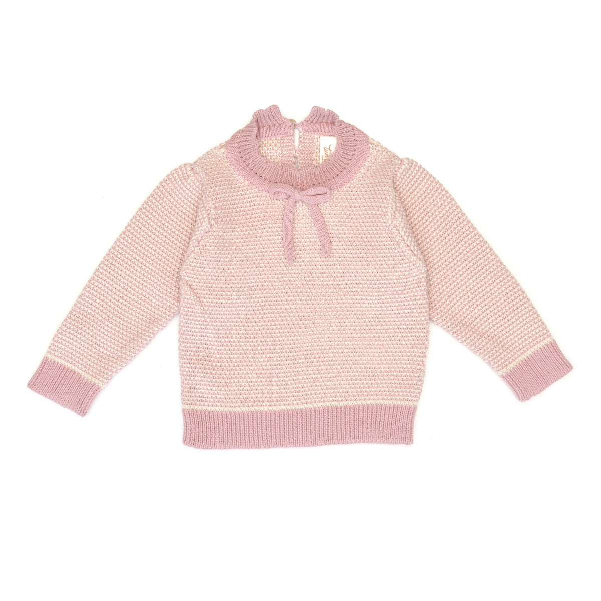 Amanda sweater Rose quartz & natural - pima cotton