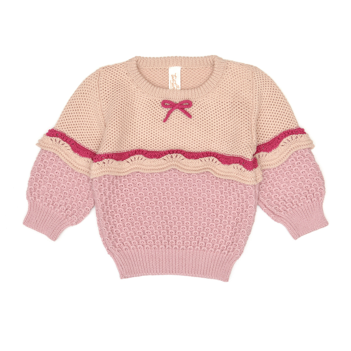 Amelie sweater Shell pink & rose quartz - pima cotton