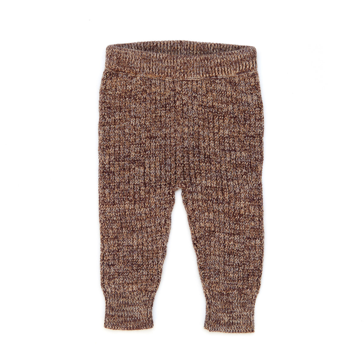 Henry Knitted pant Dark plum & oatmeal & natural - pima cotton