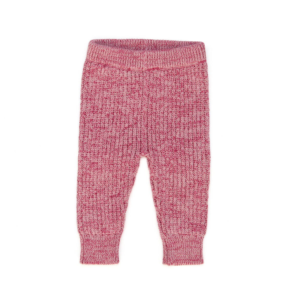 Henry Knitted pant Rose quartz & raspberry - pima cotton