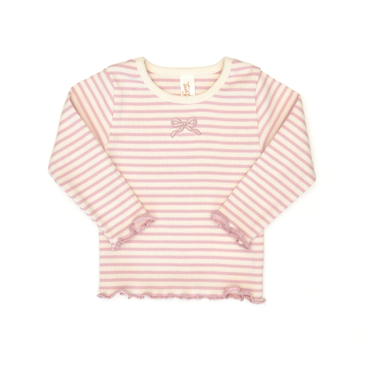 Jazmine top Rose quartz stripes - ribbed cotton