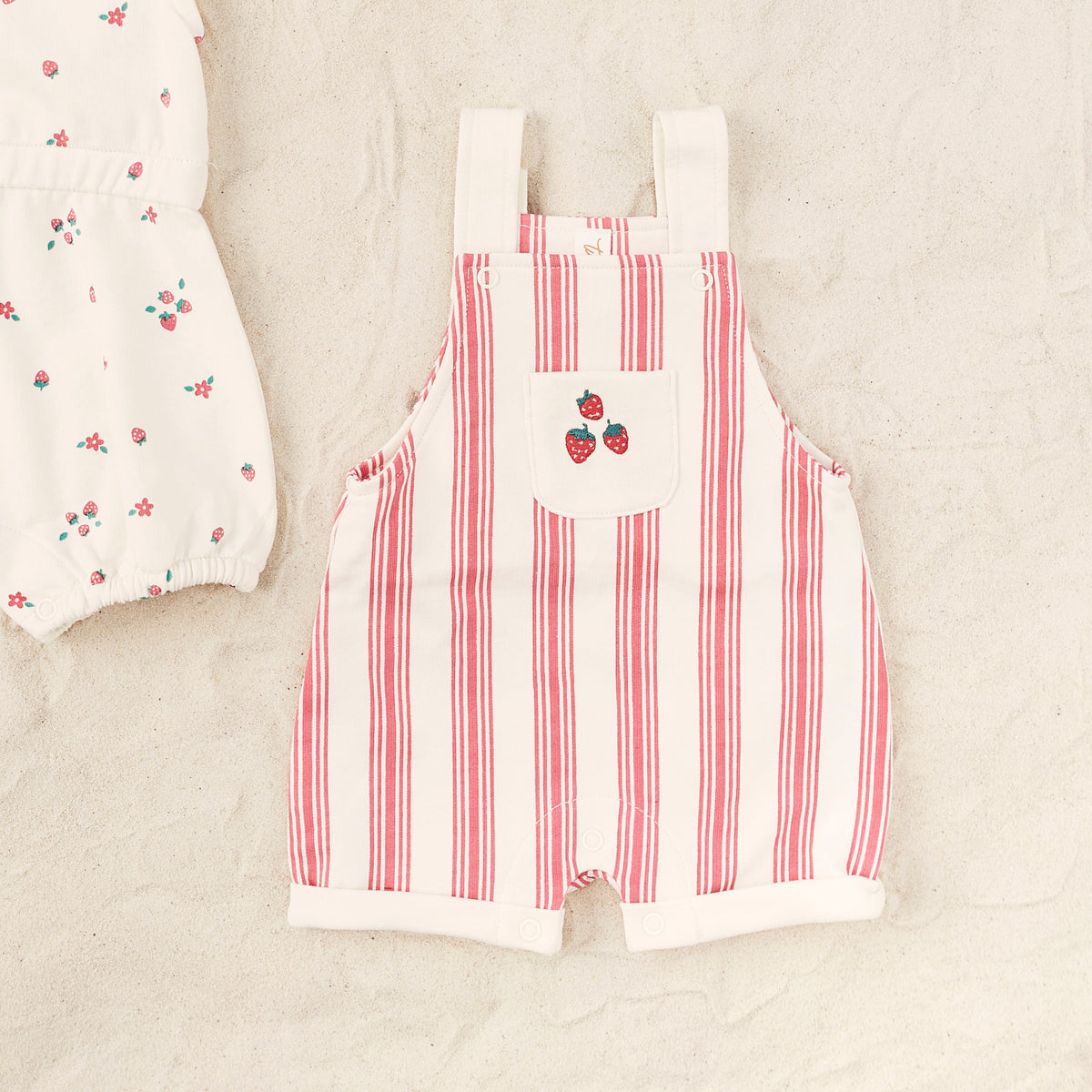 Terry Overall Rosa red stripes - Cotton