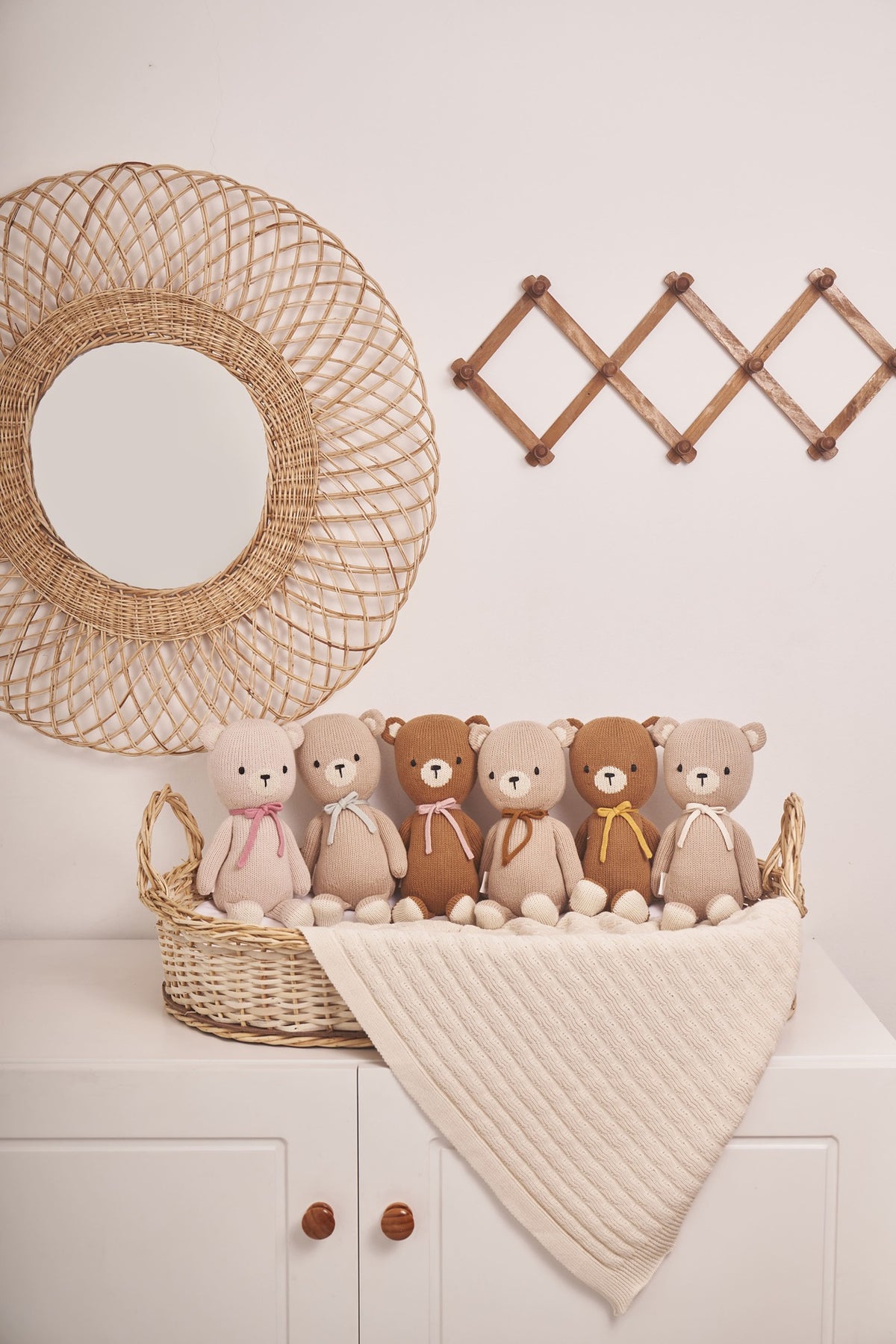 BABY BEAR 12" LIGHT PINK & STRAWBERRY