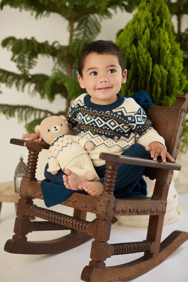 Set Winter Sweater + Leggins - Navy - pima cotton