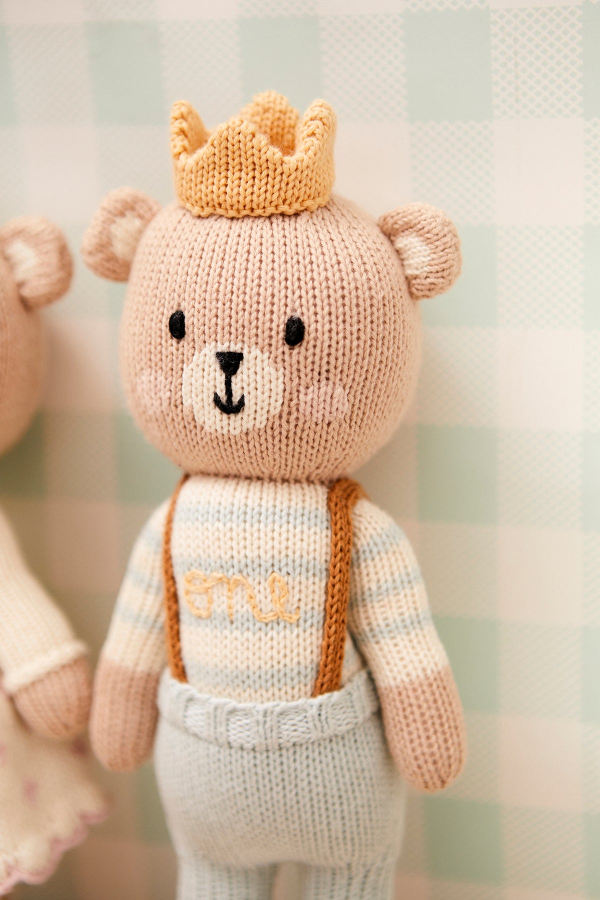 Arthur Bear W/ Crown  Light blue 11"
