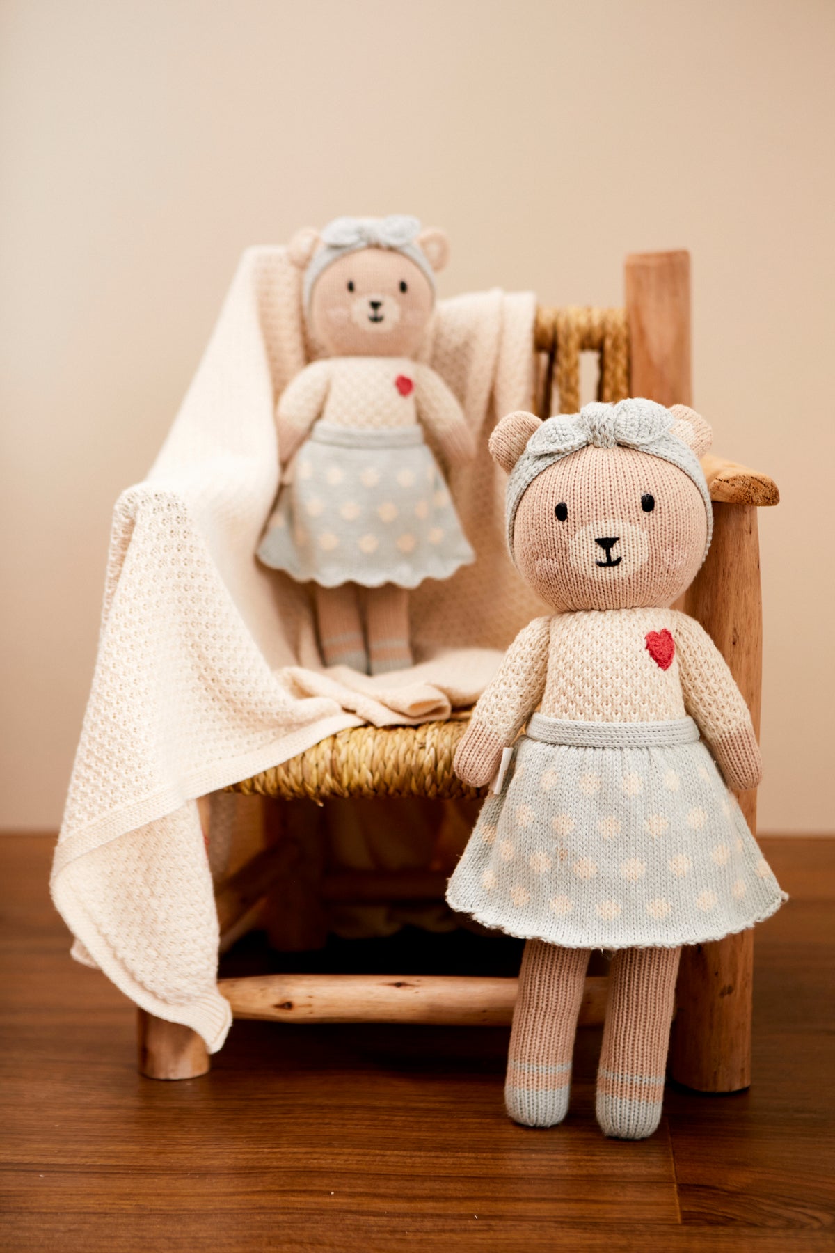 Emma the bear 11" light blue
