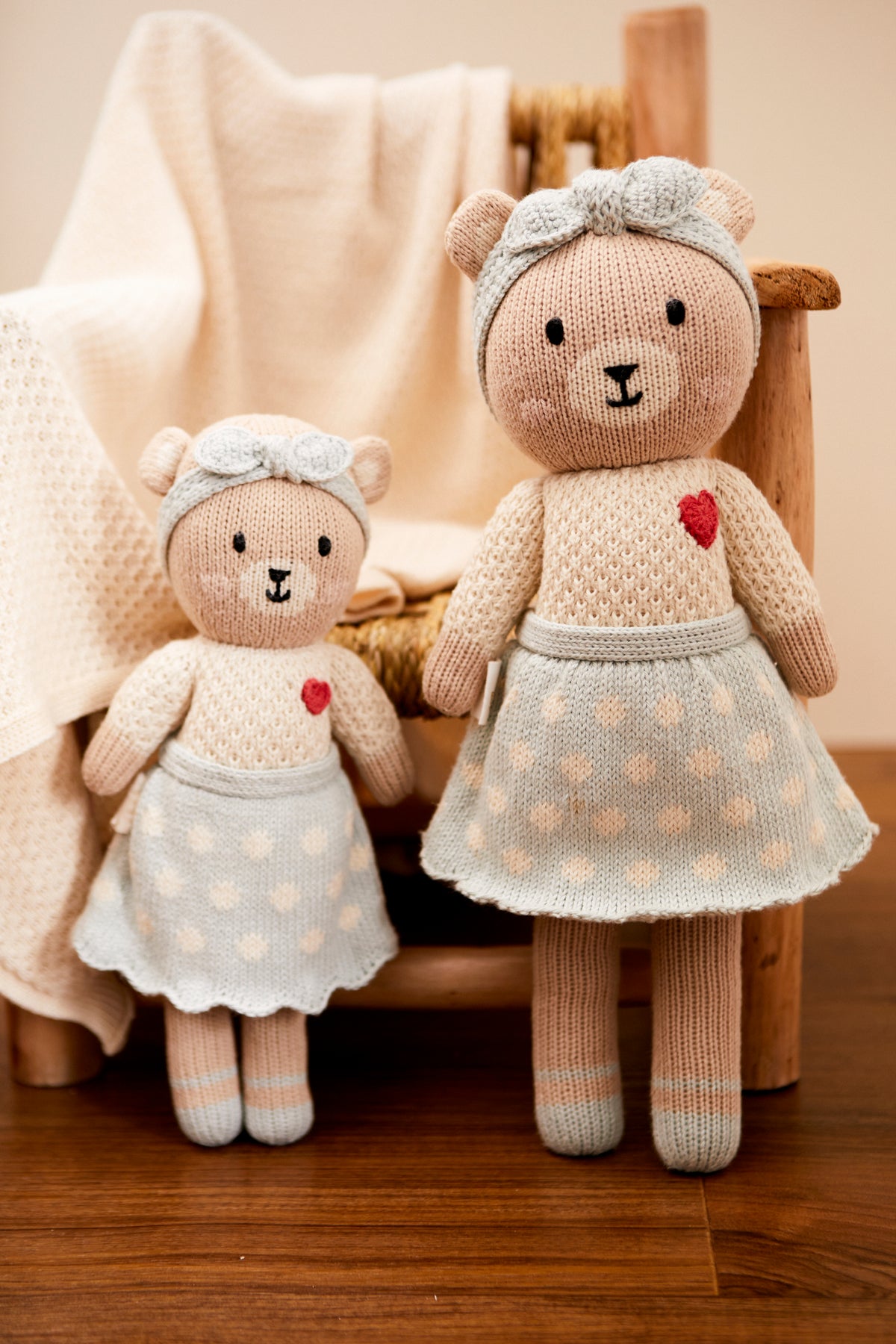 Emma the bear 11" light blue