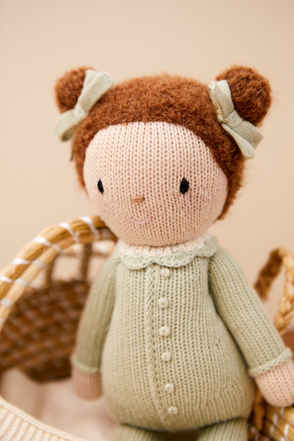 Baby Emily doll light green - 11"