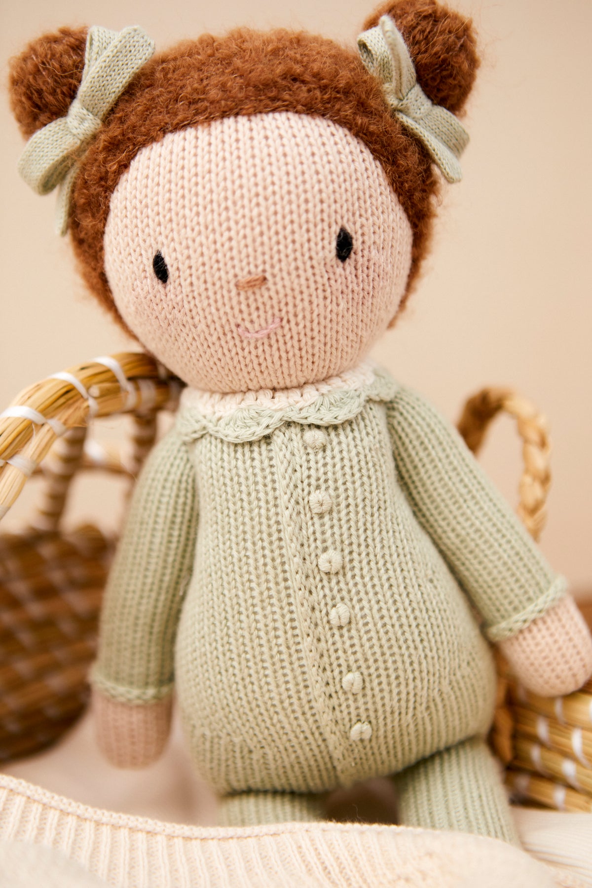Baby Emily doll light green - 11"
