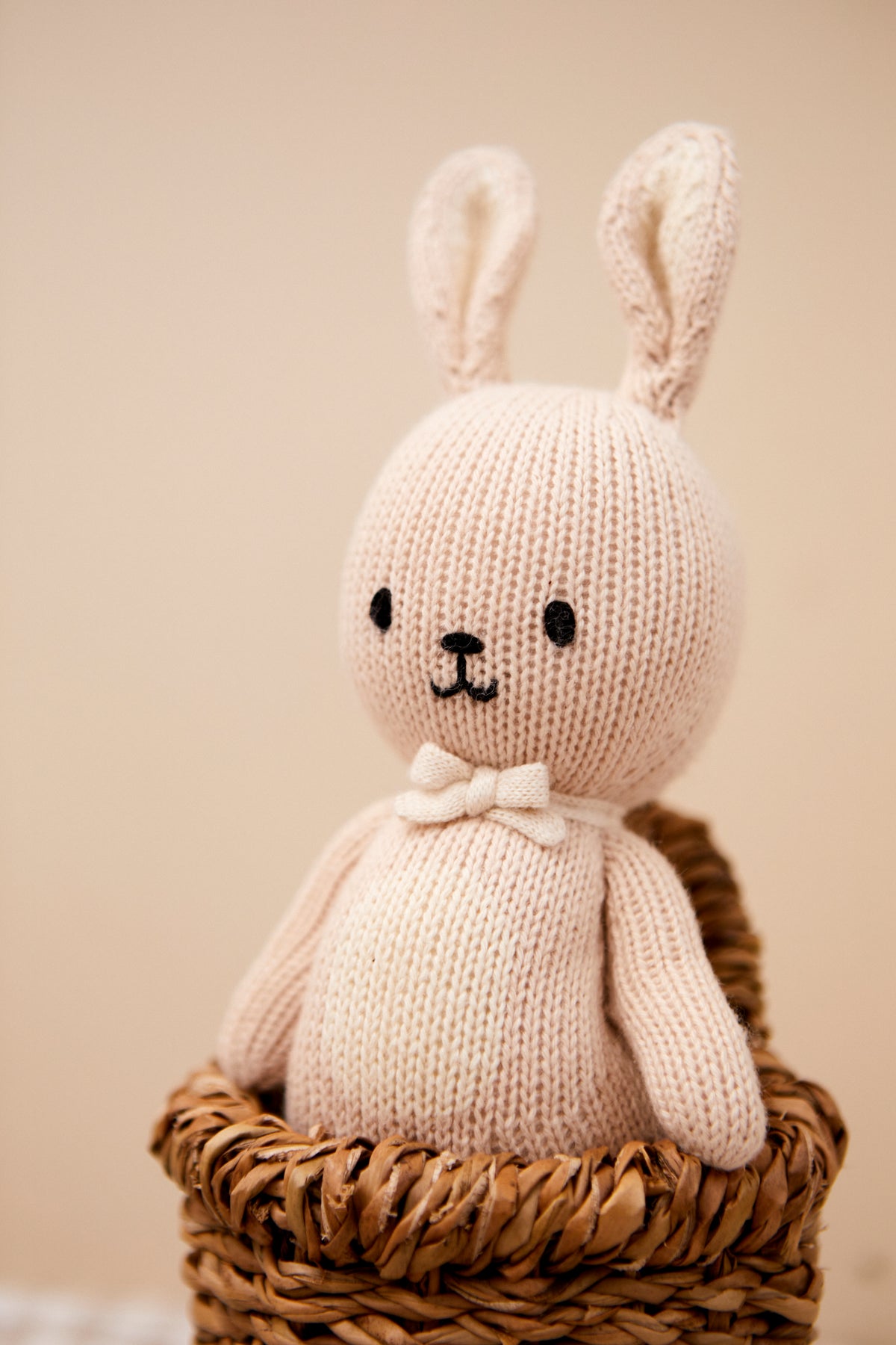 BABY BUNNY BOY 8" LIGHT BEIGE & NATURAL