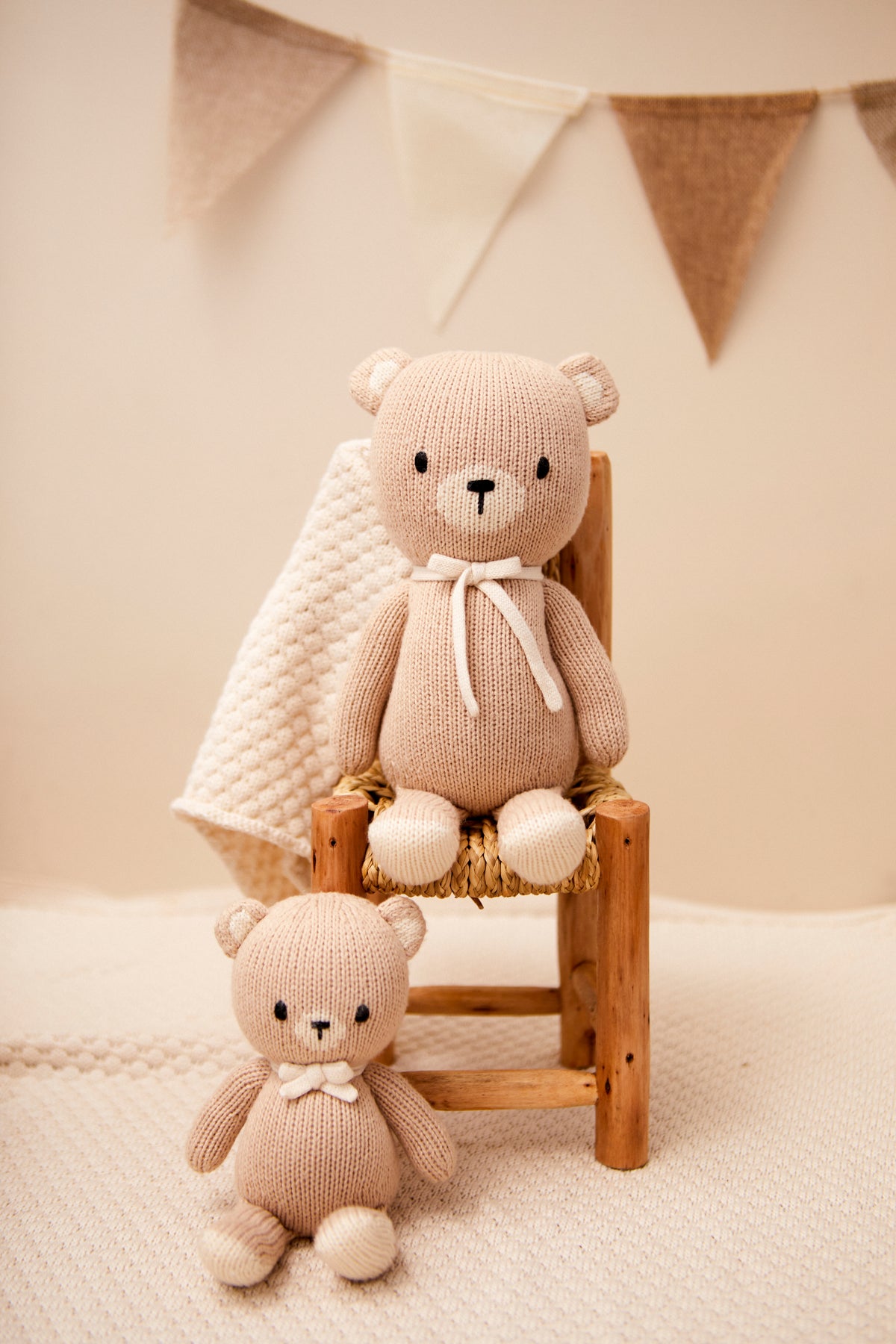 BABY BEAR 12" BEIGE & NATURAL