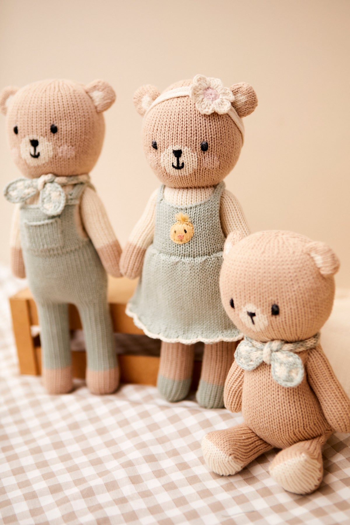 Arthur The Farmer Bear Smokey green & natural 11"