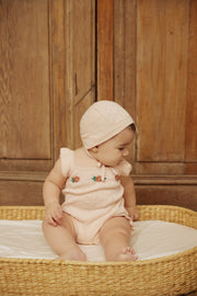 EMBROIDERED ROMPER Baby pink