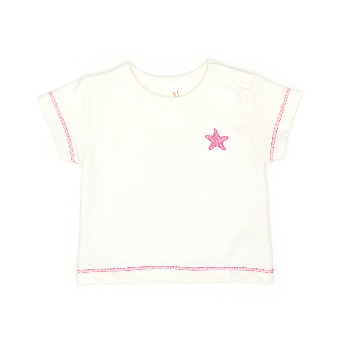 Terry top Natural & fucshia - Cotton