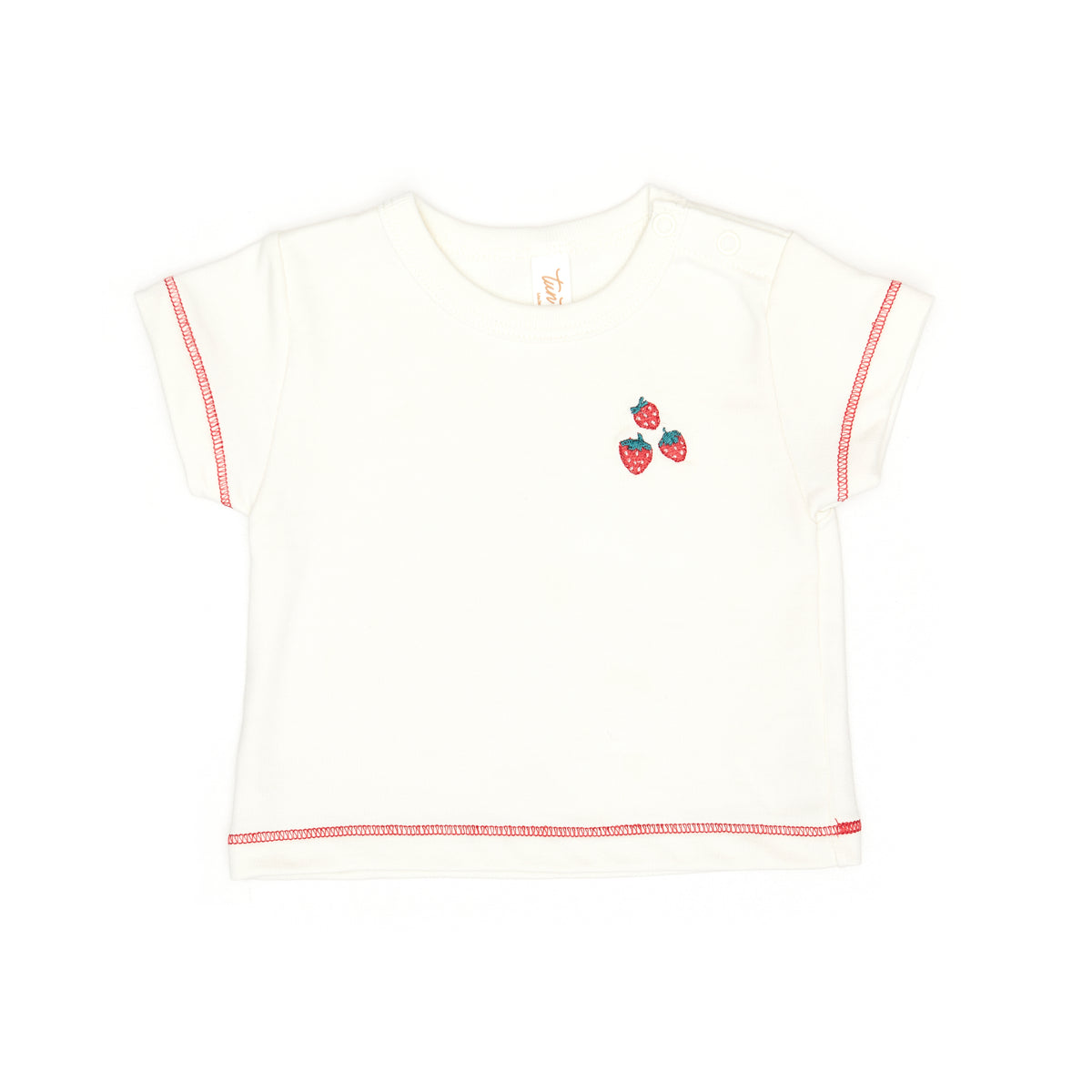 Terry top Natural & Rosa Red - Cotton