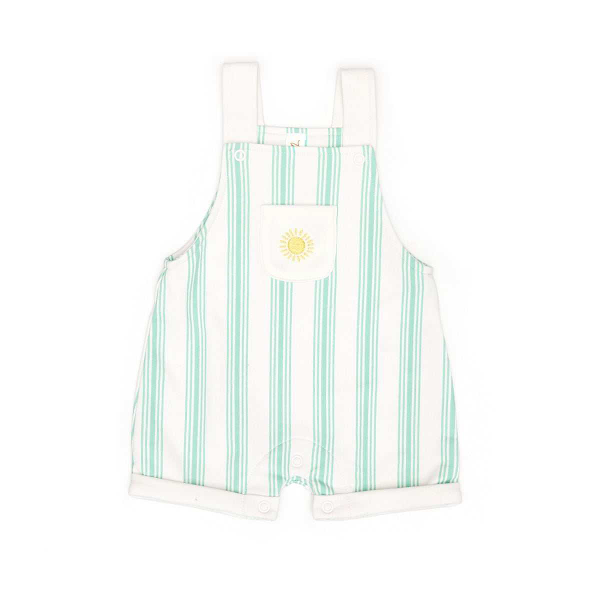 Terry overall Sea aqua stripes - cotton