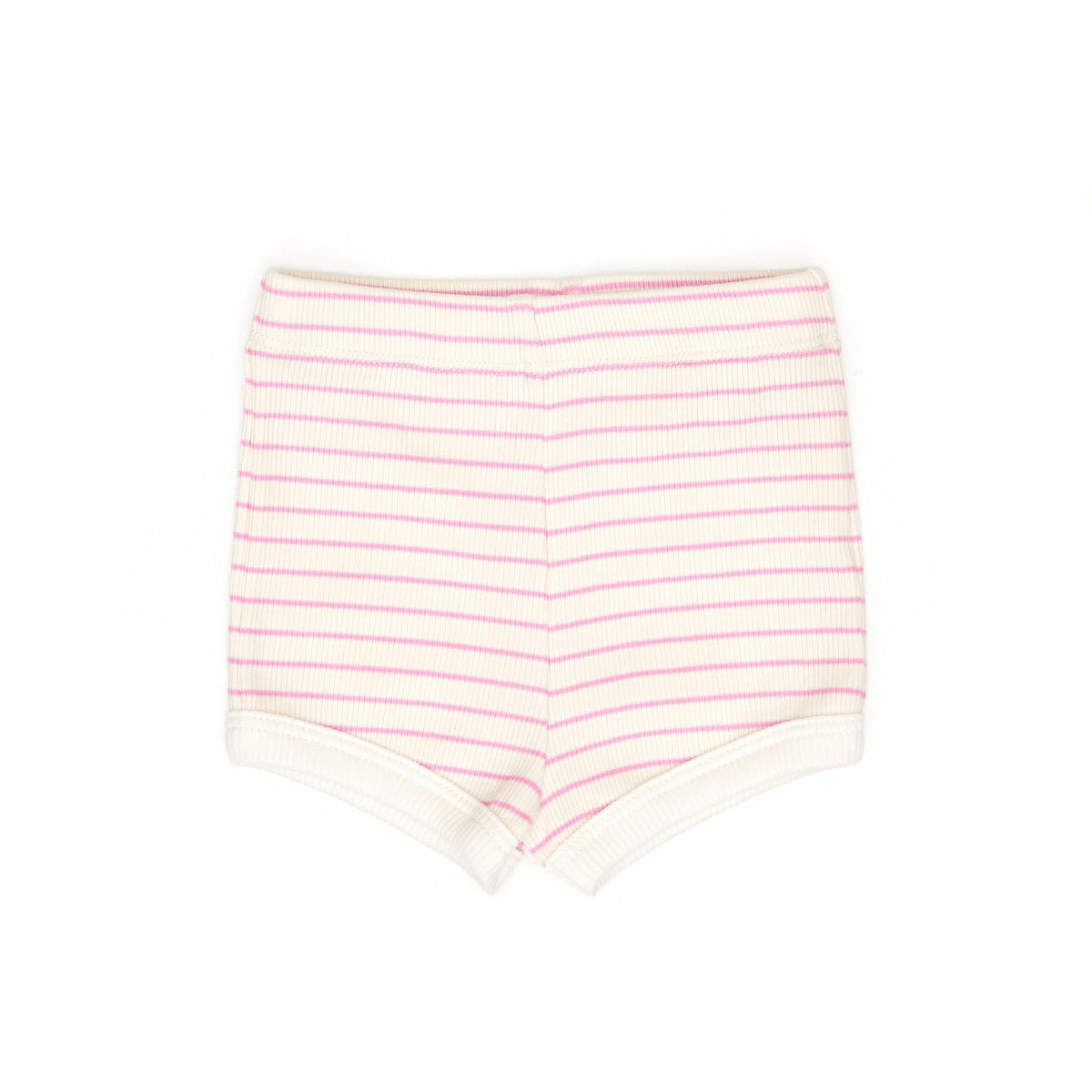 Ribbed short Fucshia stripes - Cotton