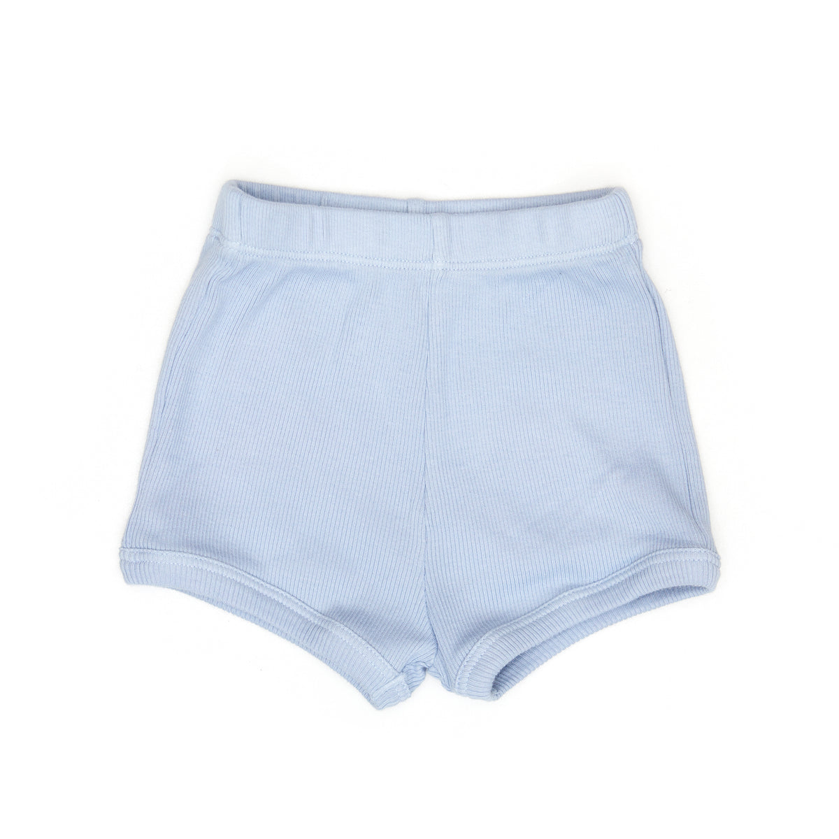Ribbed short Ice blue - cotton