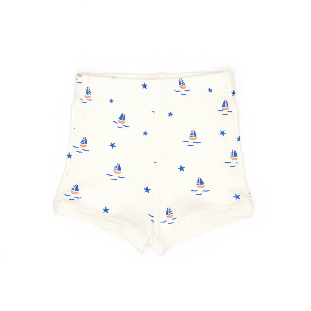 Ribbed short Natural boats - cotton