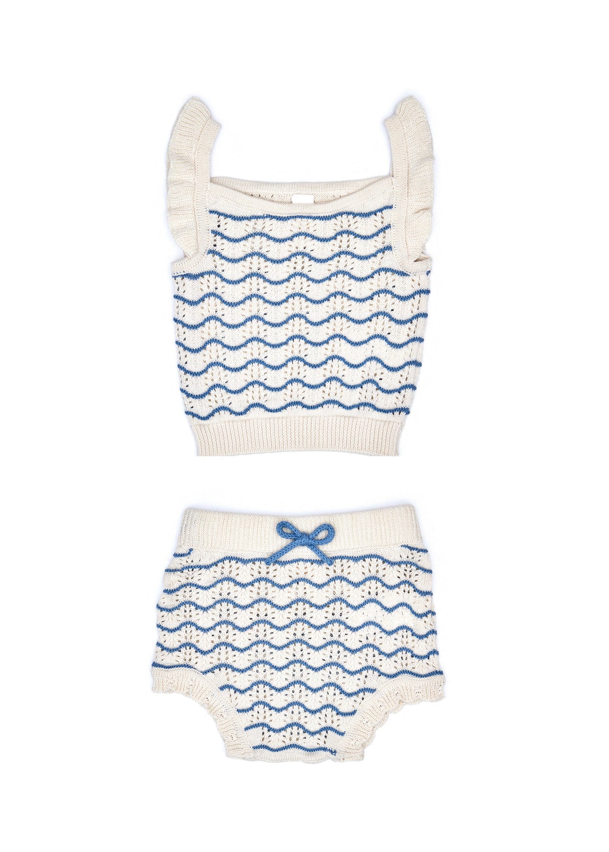 Set Elara Top + Bloomer Natural & Blue heaven